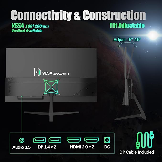 Monitor 27 Pulgadas QHD 2560 x 1440p IPS 180Hz miniatura 9