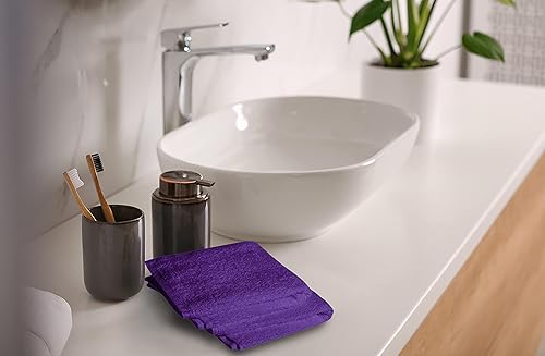 Miniatura 4 de Softolle Paquete de 24 paños 100 % algodón (12 x 12 pulgadas), suaves, altamente absorbentes, toallas para la cara, paños de lavado para la cara,