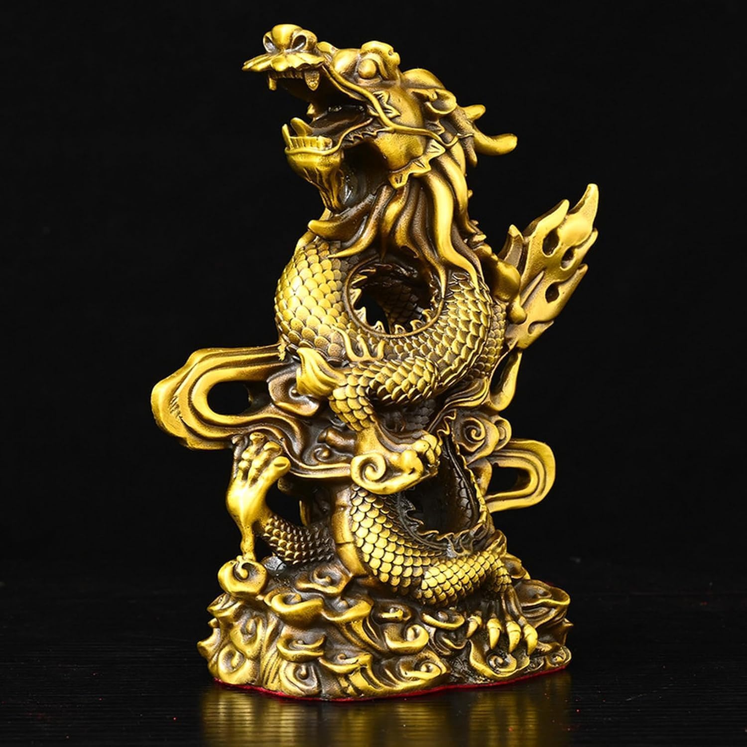 高品質☆真鍮製 五爪金龍 風水グッズ 龍神ドラゴン 開運・金運・財運・