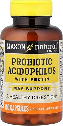 Mason Natural Acidophilus probiótico con pectina, 100 cápsulas