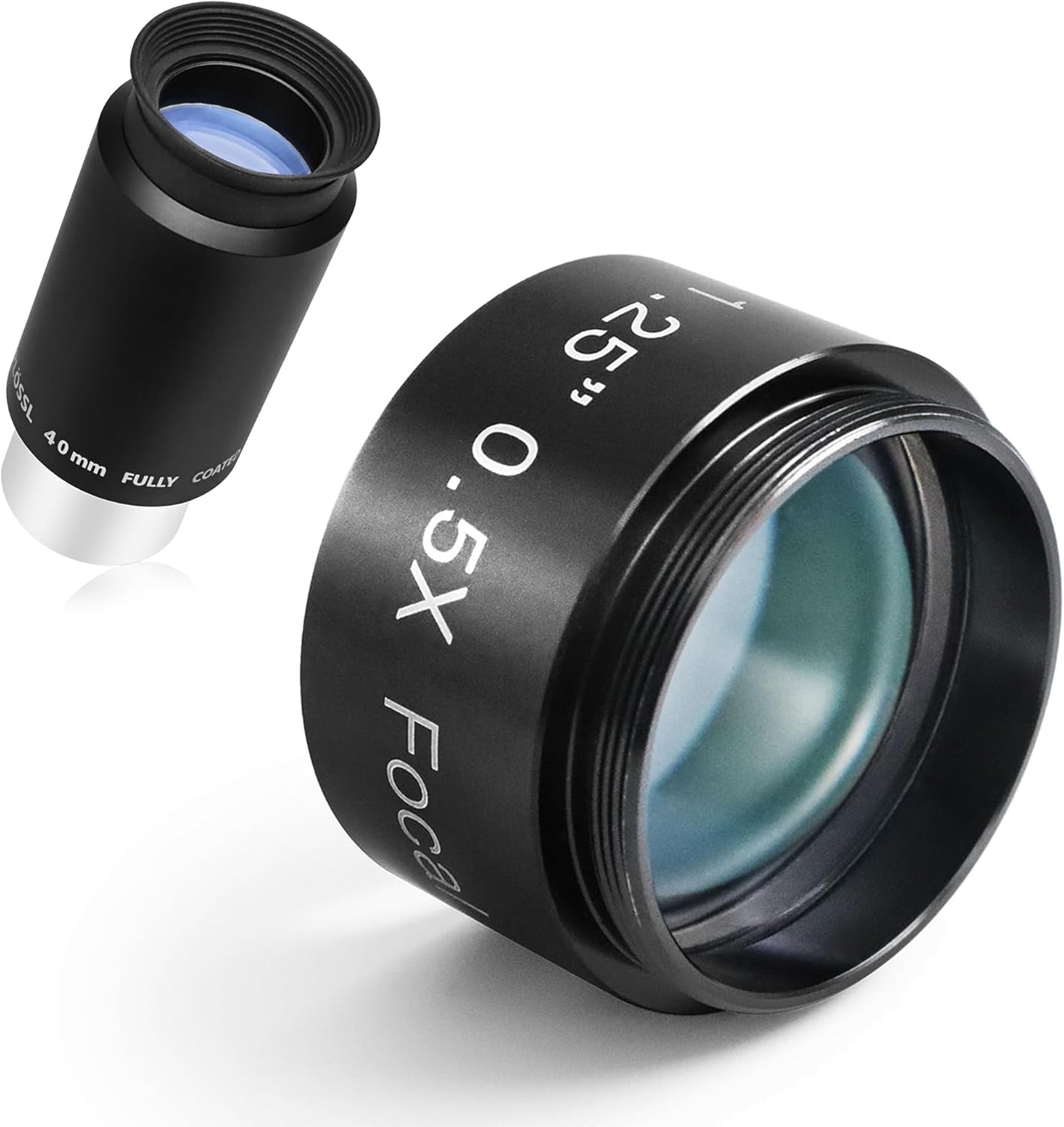 Astromania 40mm 1.25 Inch Plossl Telescope Eyepiece - Bundle with - 0.5X Focal Reducer