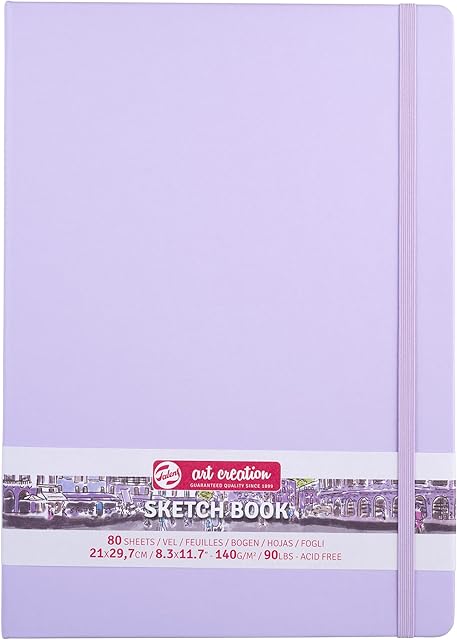 Talens Art Creation Sketchbook 80 Sheets, 21 cm x 30 cm, Pastel Violet