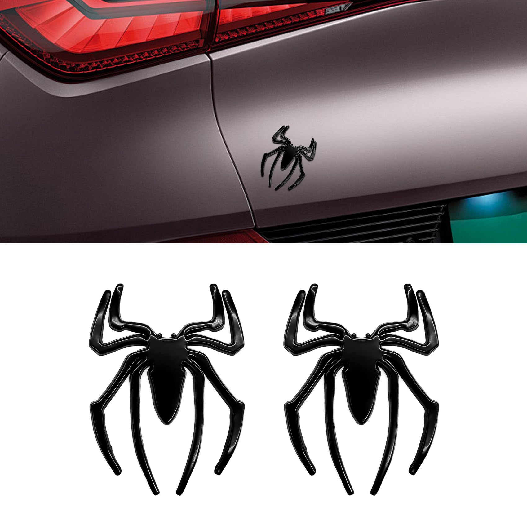 2 adesivi 3D V6 in metallo, per parafango laterale e posteriore, adesivi per paraurti auto, accessori decorativi universali per esterni del veicolo