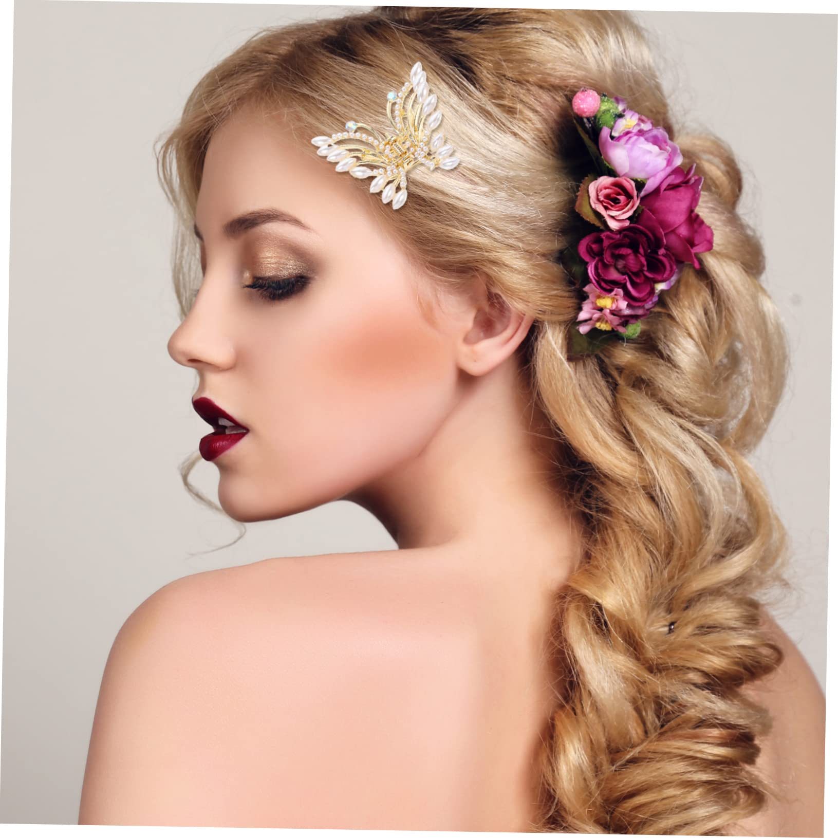 FRCOLOR 6 horquillas para el pelo, pinzas pequeñas para el pelo, tiara, pinza para el pelo, pinza de pinza, pinza para el pelo para mujeres, mini tocado, pinza de garra