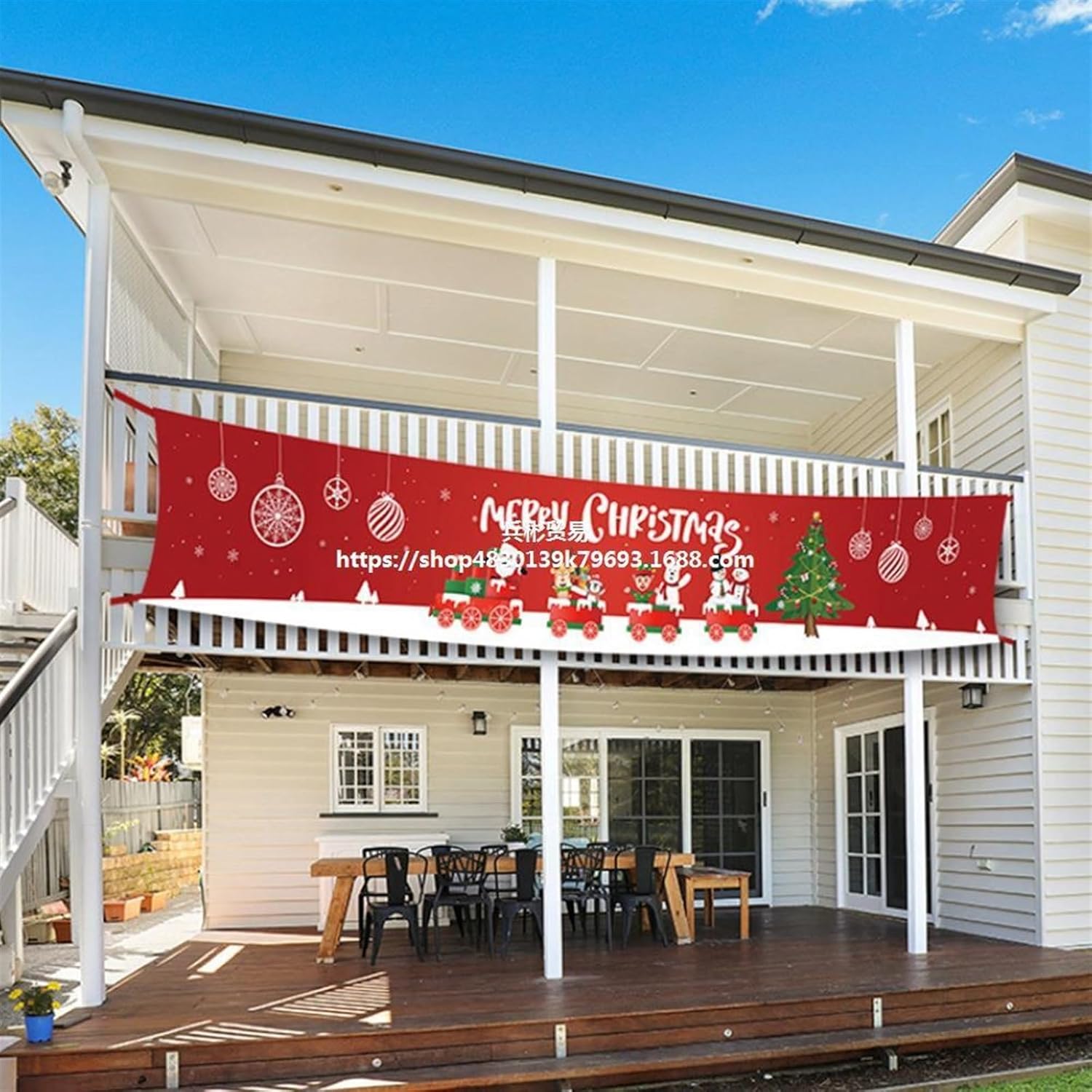 Merry Christmas Banners Christmas Decoration Banners, Christmas Themed Holiday Party Decorations, Flag Hanging, Christmas Atmosphere Background Xmas Porch Sign Decorations (Color : 21)