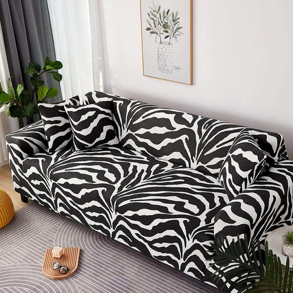 Stretch Sofa Covers Patterned Sofa Slipcover Washable Sofa Cover Soft Bouncy Modern Style Universal Furniture Protector -26-2 Seater(145-185cm)