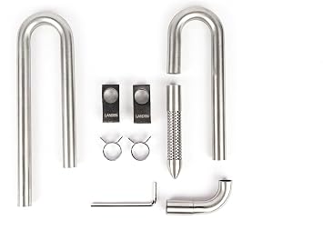 LANDEN Aquarium Stainless Steel Lily Pipe Kit 12mm Diameter Inflow Outflow