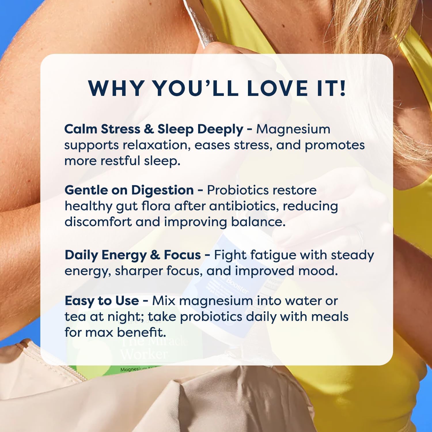 GutPersonal The Gut Fix™ Bundle: The Miracle Worker Magnesium Powder Supplement, Strawberry Flavor, 30 Servings + The Booster Targeted Probiotic, Capsule, 60 Servings