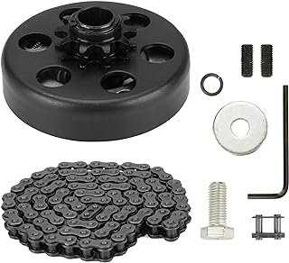 Youxmoto Go Kart Clutch 3/4" Bore 12T with #35 Chain, 12 Tooth Centrifugal Clutch and Chain for Go Kart Mini bike/for Honda cloned Engines GC160, GC190, GX120, GX140, GX160, GX200-2-6.5hp, 3/4" Shaft
