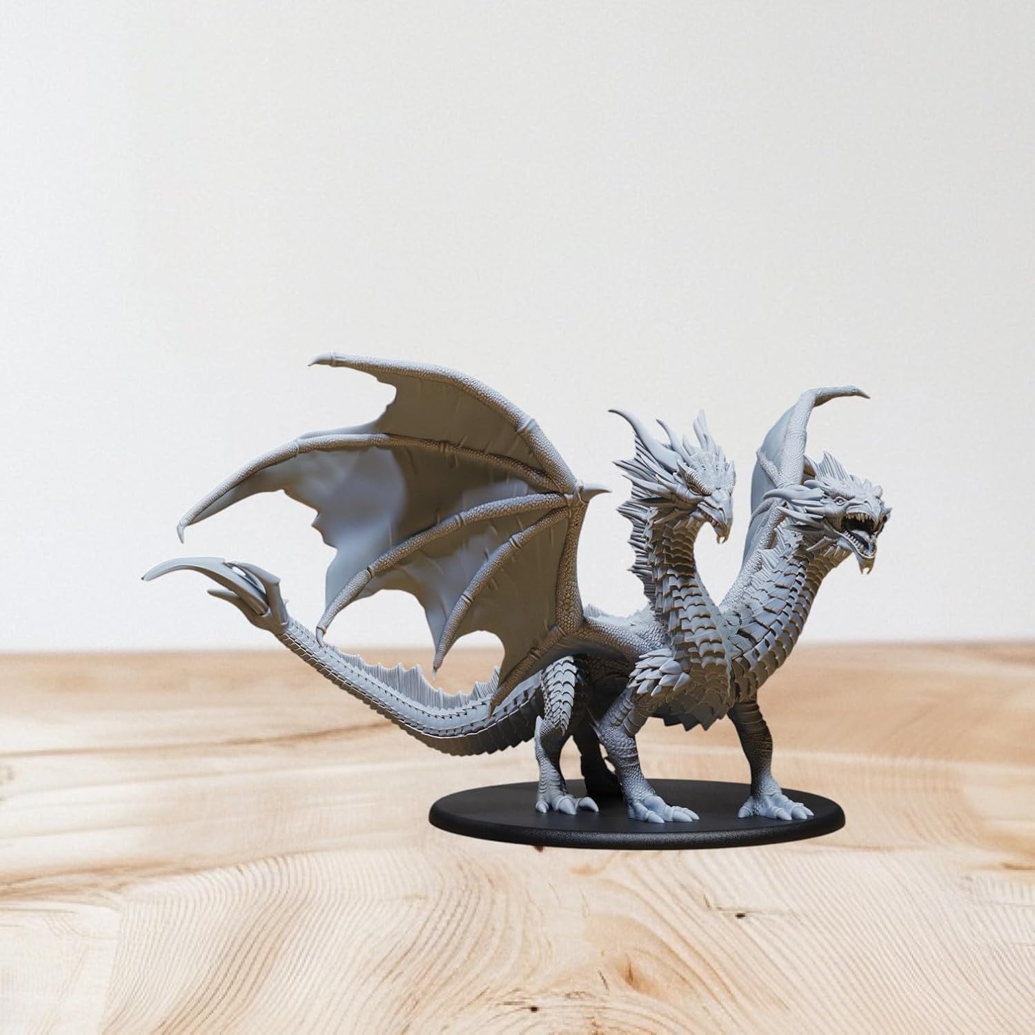 Unpainted DND Two Headed Dragon Miniature Figurine, Tabletop Gaming Collectible, Fantasy World, Ideal Gift for Dungeon Masters and Collectors Alike - Designed by Epic Miniatures