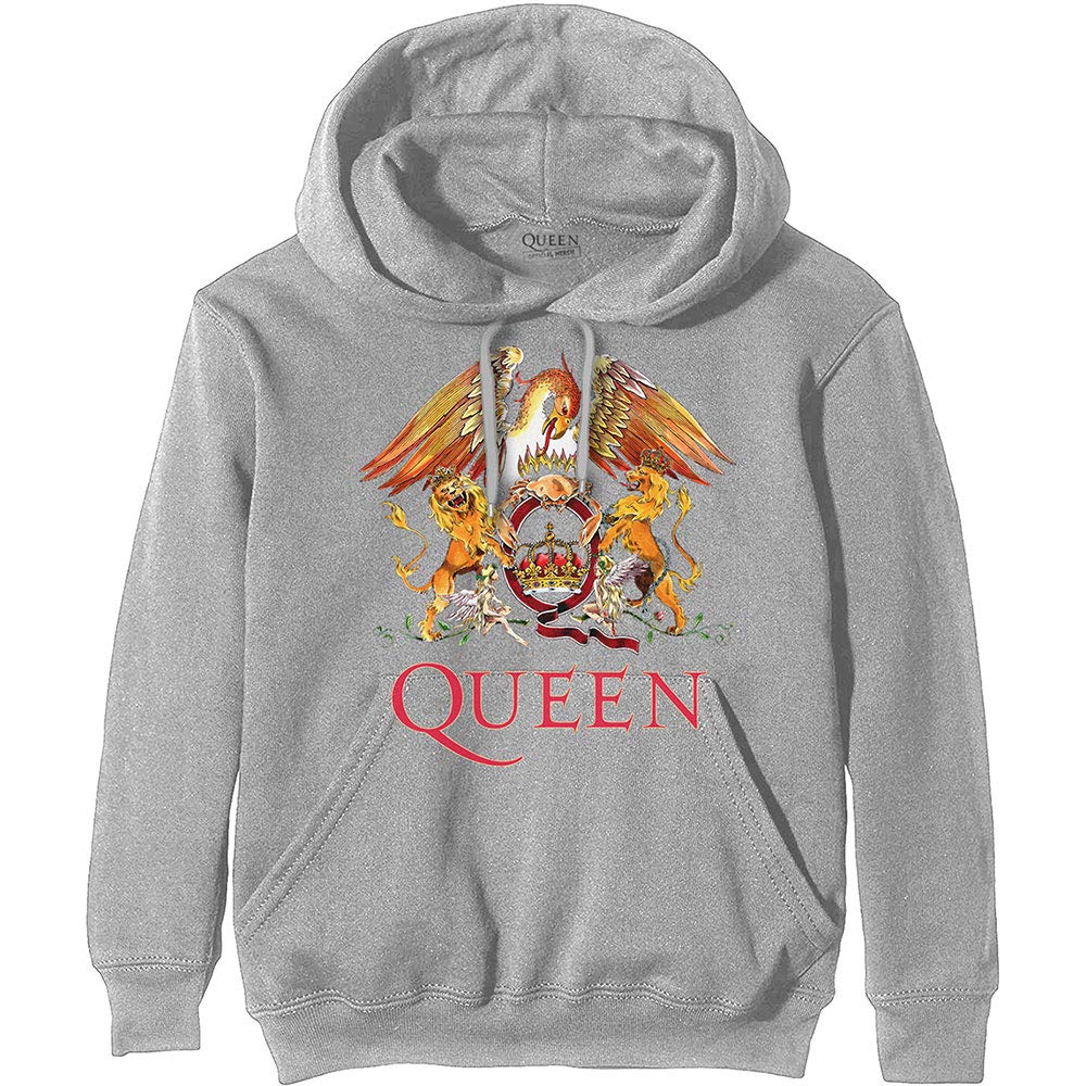 Paradiso Clothing Unisex Grey Queen Classic Crest Pullover Hoodie - Xl