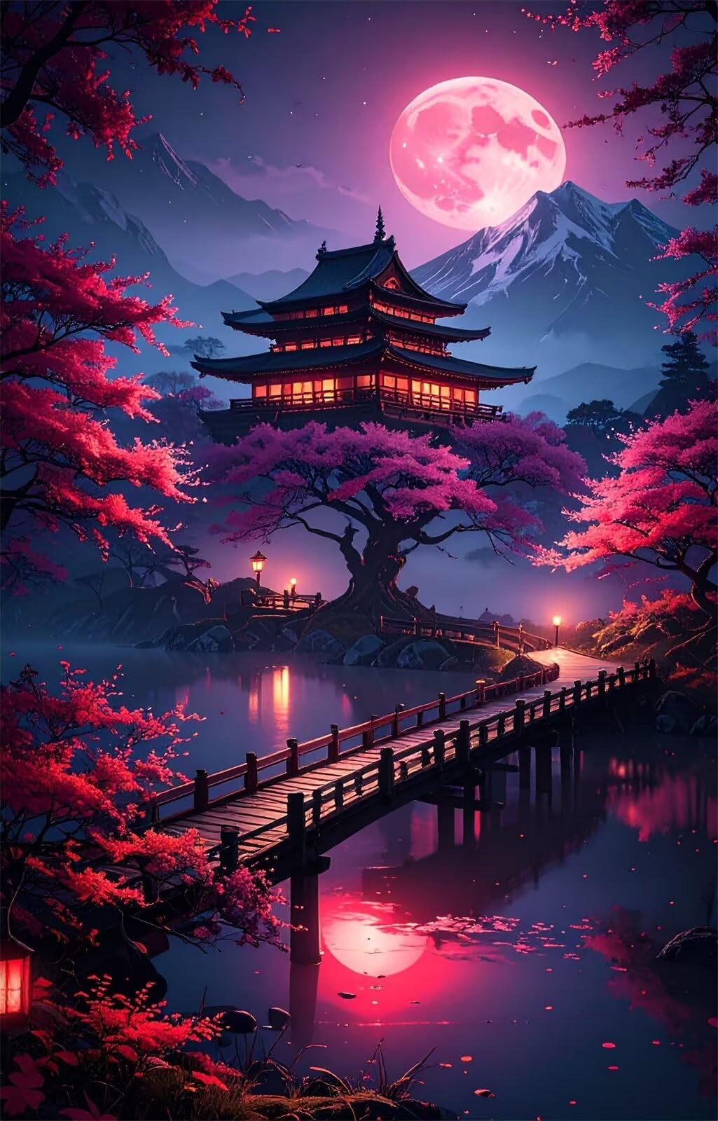Puzzle de 2000 Piezas Paisaje Japonés 100x70 cm, Juguete desafío y Juego Educativo, Ejercita Paciencia, Rompecabezas Clásico para Adultos 2000 Piezas
