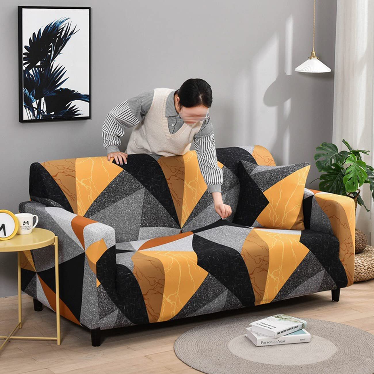 専用3 ソファソファカバー、リビングルームストレッチユニバーサル