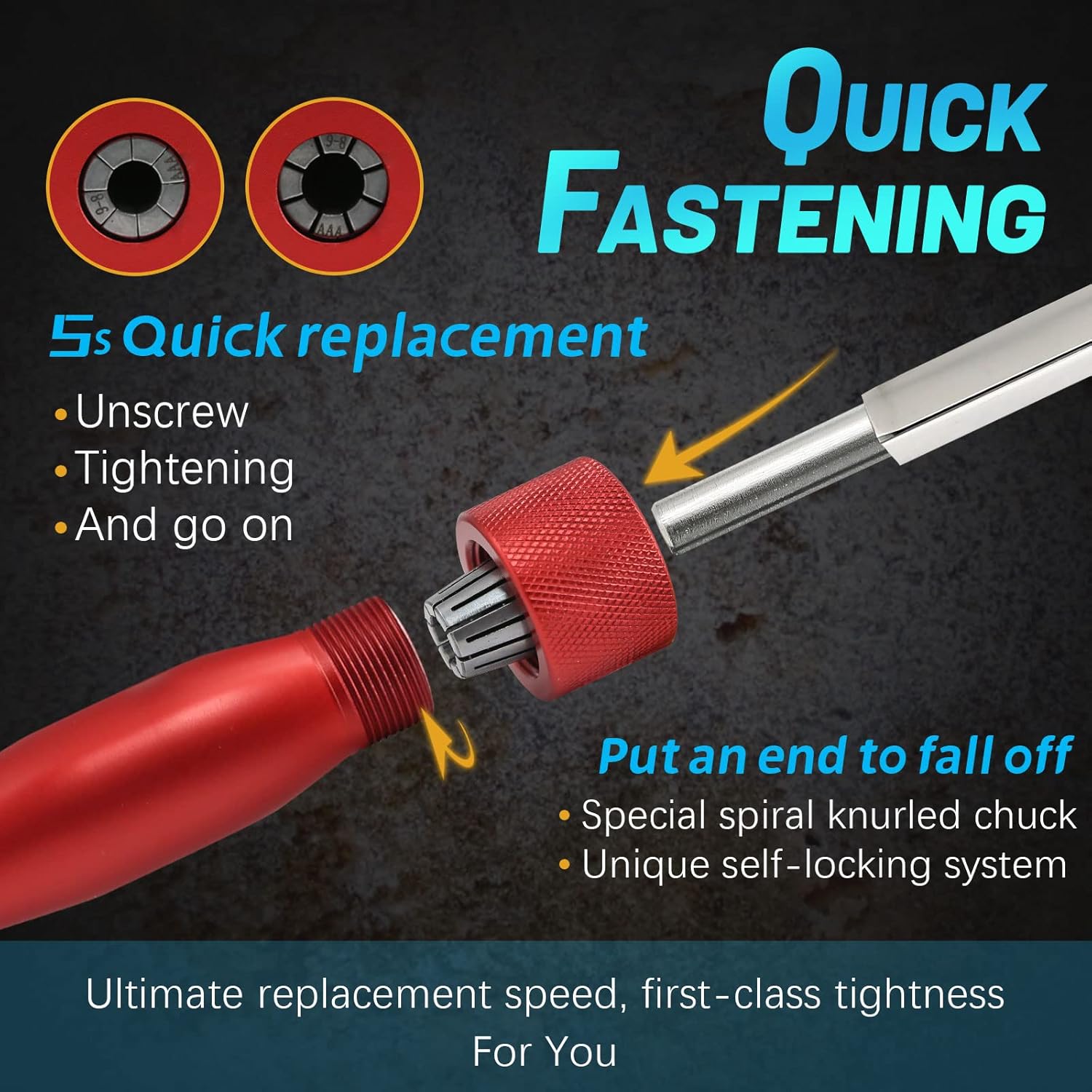 FJL FORCE Lathe Tools, Qucik Replacement Wood Lathe Tools of Solid Aluminum Bar Handle Carbide Lathe Tools, Carbide Turning Tools Set of 4, Mirror Polishing Wood Turning Tools-Bright Red - - 