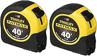 Stanley FatMax 40-Foot Tape Measure Pack of 2 - Durable High-Impact Case, 14ft Reach, BladeArmor Protection