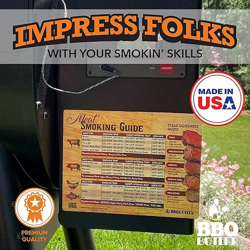 Miniatura 2 de Bear Paws - Nueva guía magnética de temperatura de carne, imán para tabla de ahumar, accesorios para barbacoa, tabla de temperatura para parrilla,