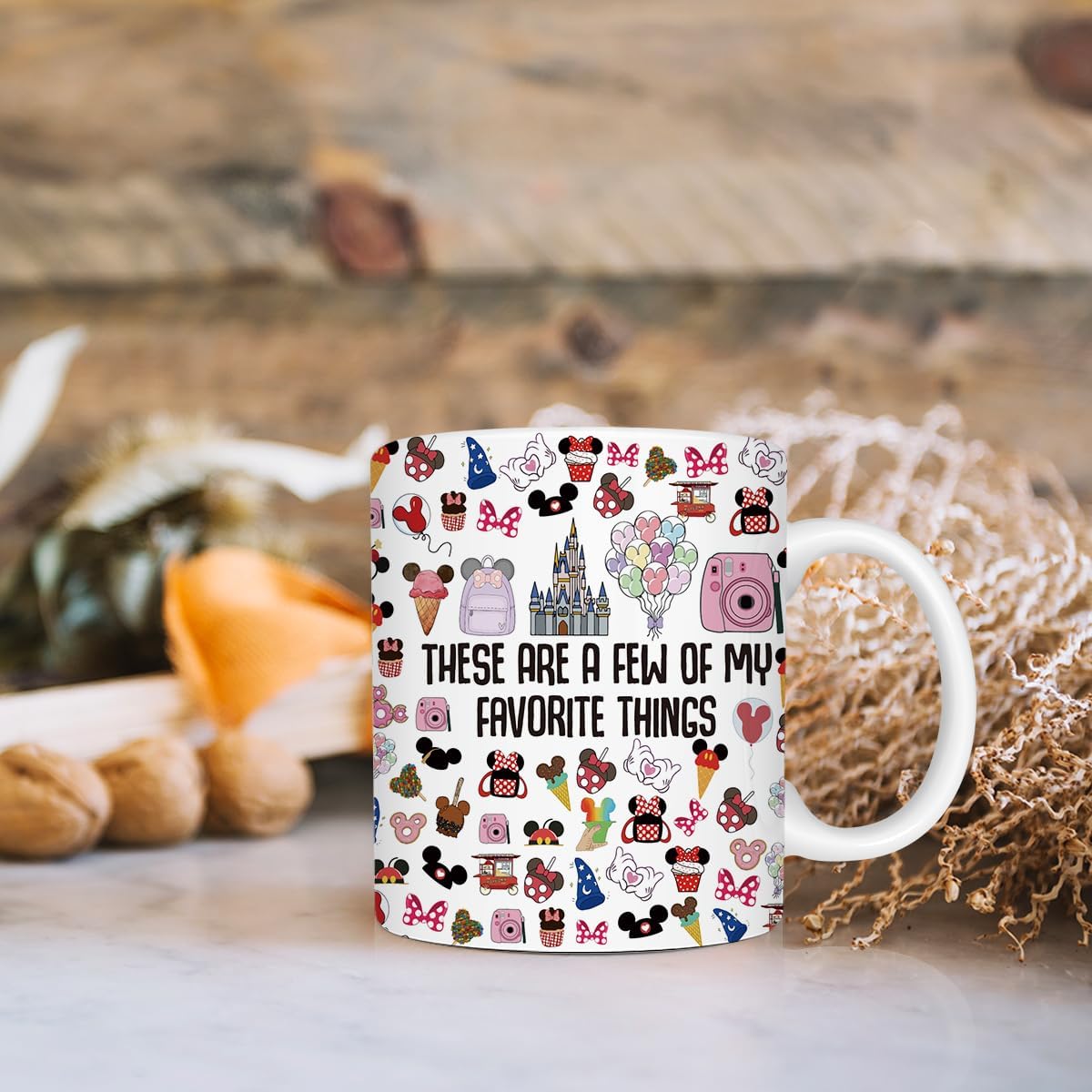 Vacation Trip Gift, Fairytale Fans Coffee Mug, Mouse Family Trip Snacks, Fairy Tales Gifts, Cartoon Character Lover Gift, Mouse Ice Cream, 11 oz Ceramic Cup - Image 6