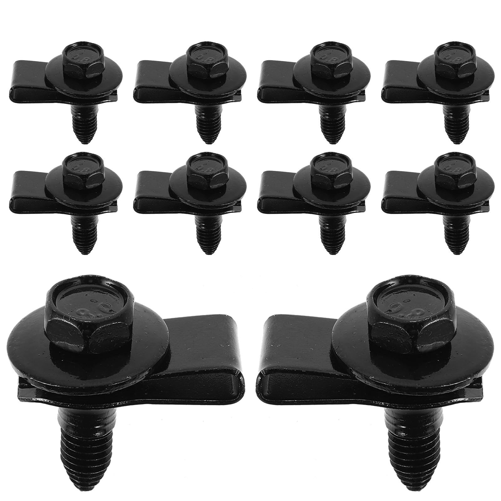 Clips de tornillo para coche de acero y nylon que protegen parachoques contra impactos 8