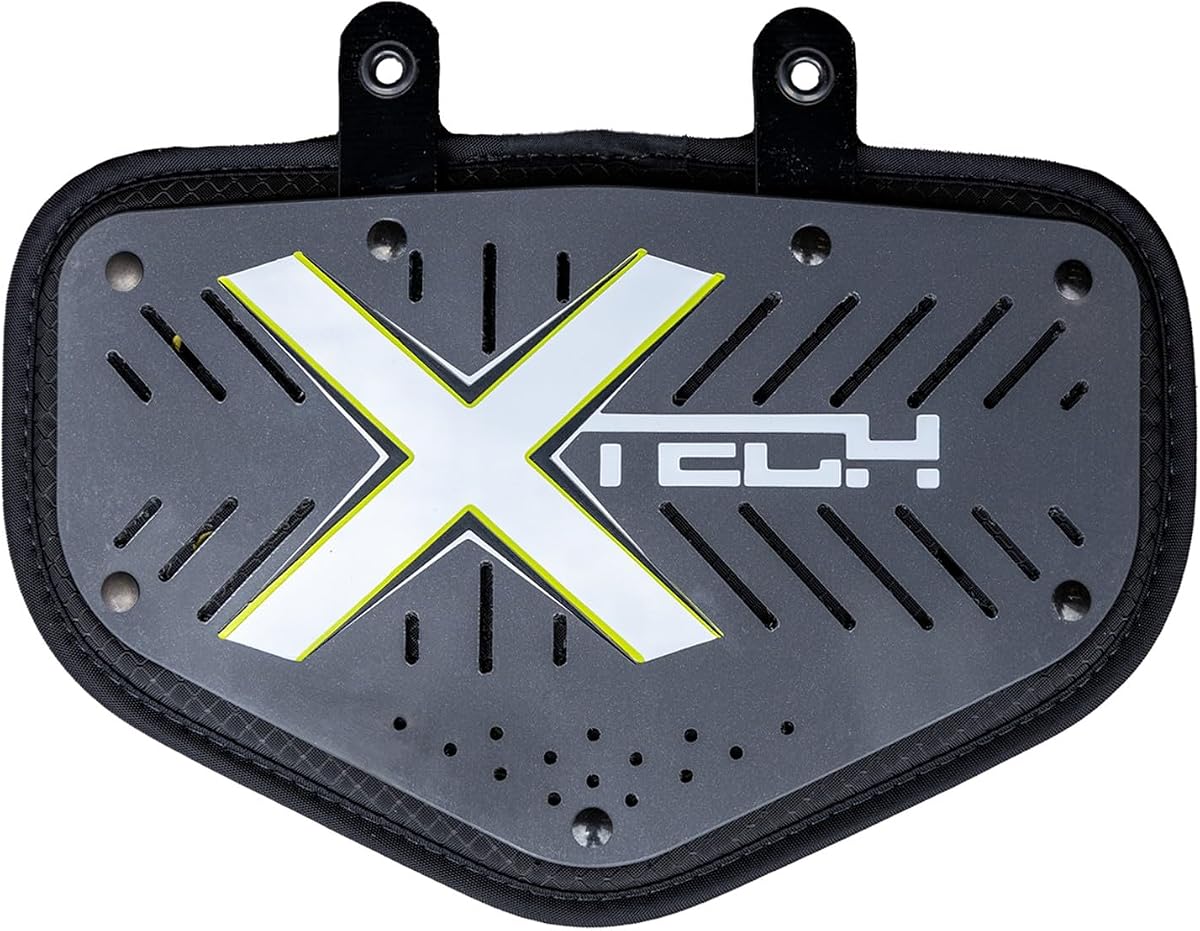 XTECH Placa posterior de fútbol ventilada de 5 lados - Placas traseras universales ajustables para hombres adultos y jugadores de secundaria para hombreras de fútbol - Equipo de protección y accesorios
