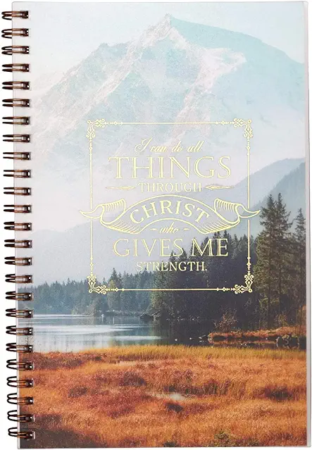 Christian Art Gifts Notebook All Things Through Christ...