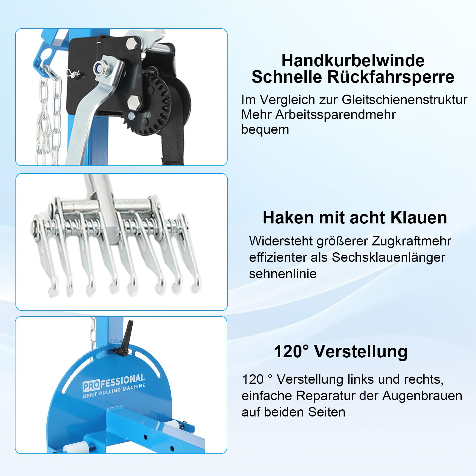 PDR Ausbeulwerkzeug KFZ Beulen Dellenlifter Ausbeul Werkzeug 100-920 mm | Auto Beulen Reparatur Abzieher,Maximale Zugkraft: 600KG