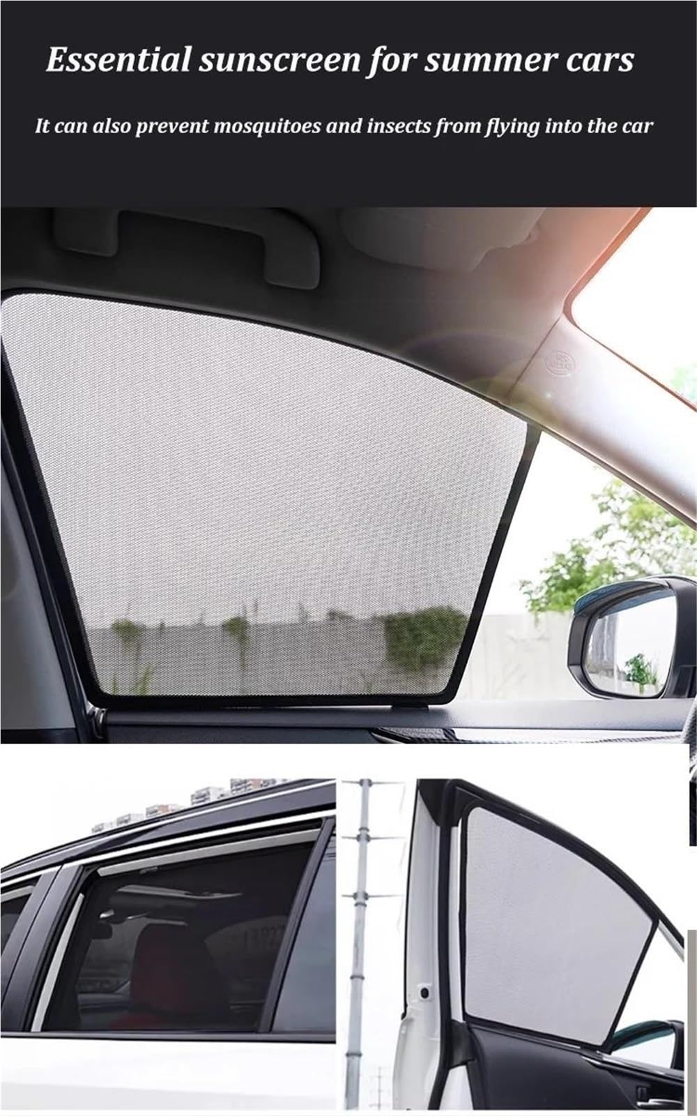 Parasol Coche Magnético Parasol Magnético Para Ventana Lateral Coche Accesorio De Protección Para Volvo Para XC60 2017+(Side Small-2PCS)
