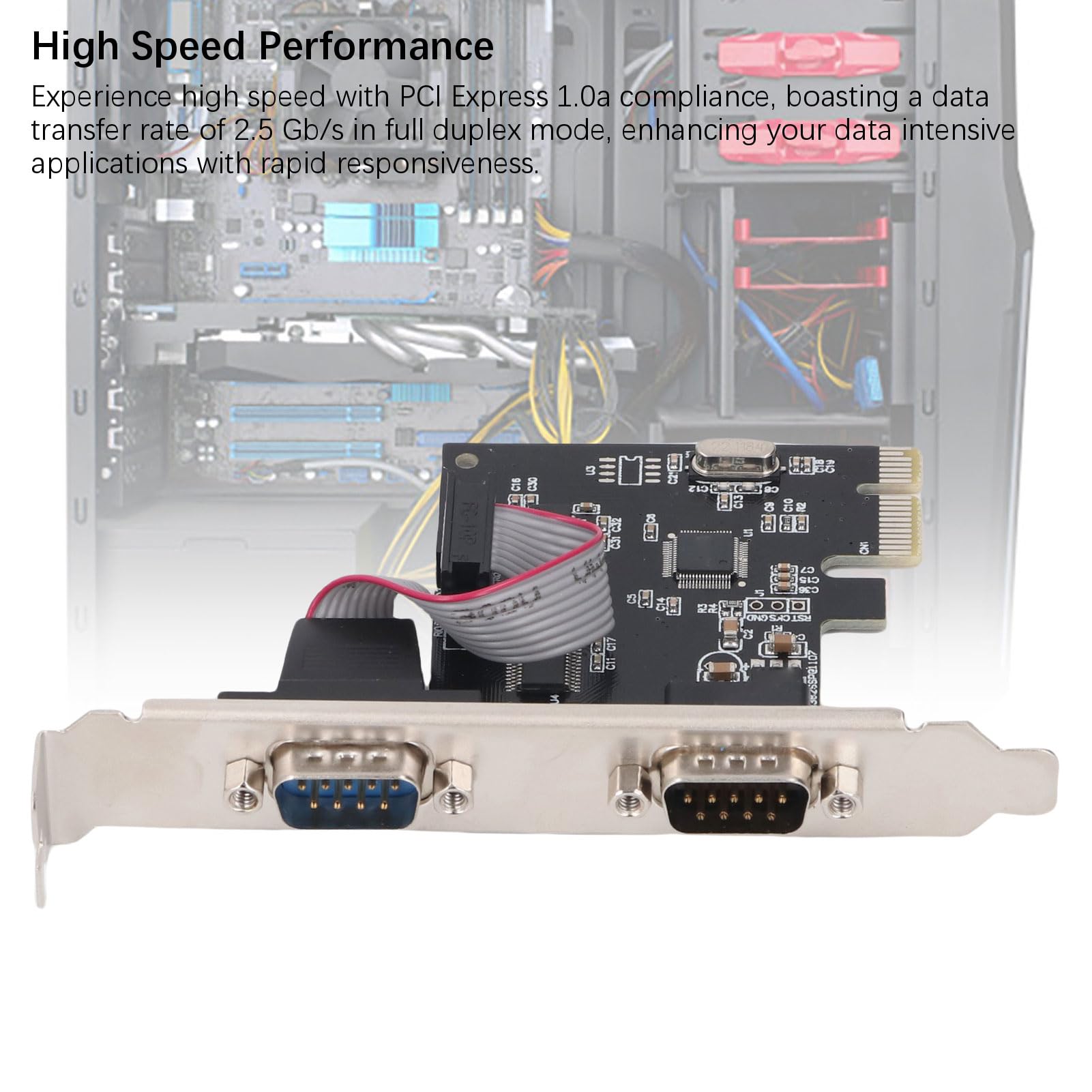 YUEHISY PCI Serial Parallel Combo Card, 232 Ports PCI Combo Adapter Card with UART Standard 256 Byte FIFO Hardware Control for 232 Connections
