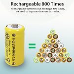 10 Nombres 1.2V 2/3AA Taille 400mah NICD Batteries rechargeables, 2/3AA Batterie solaire de haut-bouton (plus courte que AA Taille) pour lumières extérieures de jardin solaire