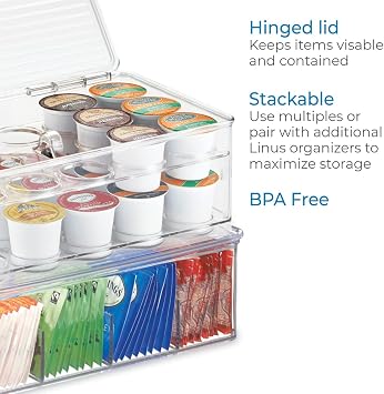 iDesign Stackable Coffee Pod Holder, Clear