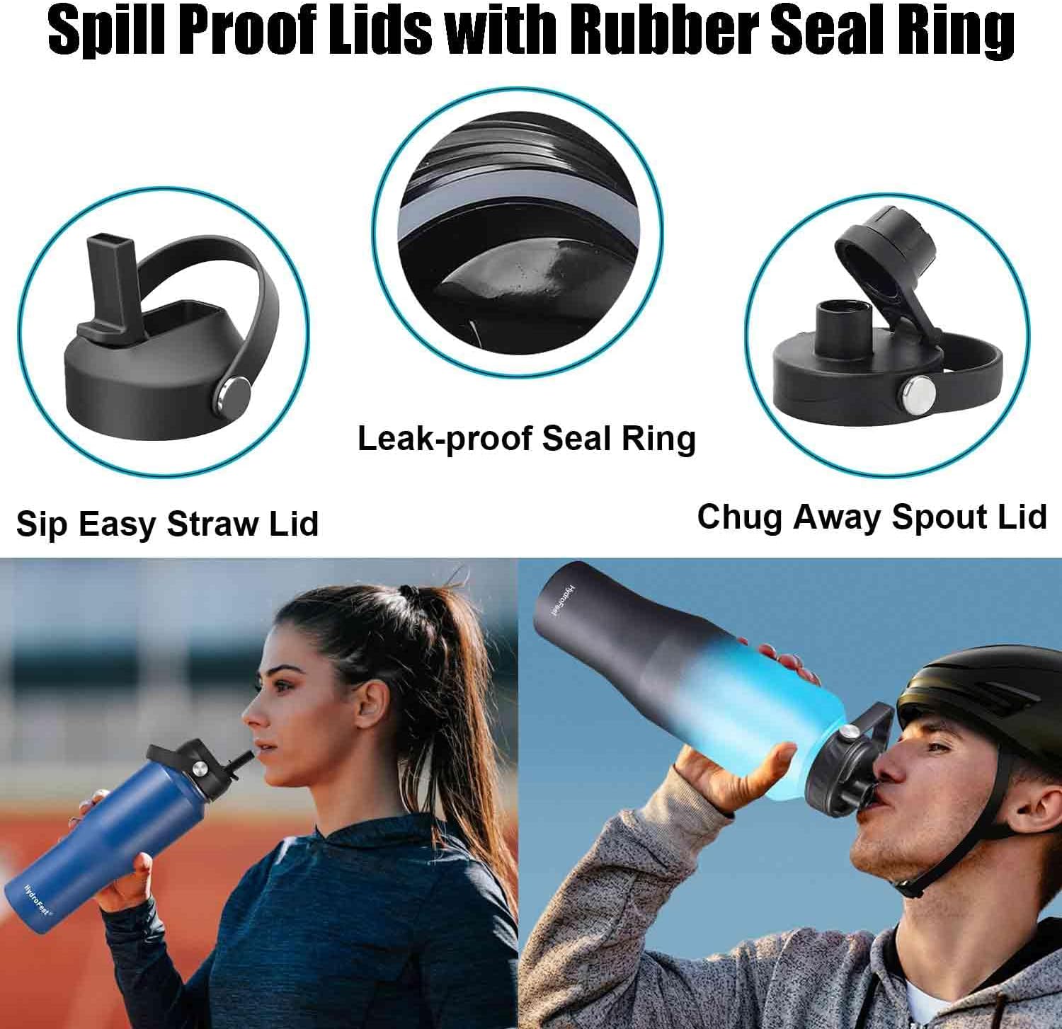 32oz Water Bottle Insulated with Straw,Leak Proof Water Bottles,Mens Water Bottle Stainless Steel for Gym,Hiking,Travel,Sport,1 Liter,Bpa free - Image 6