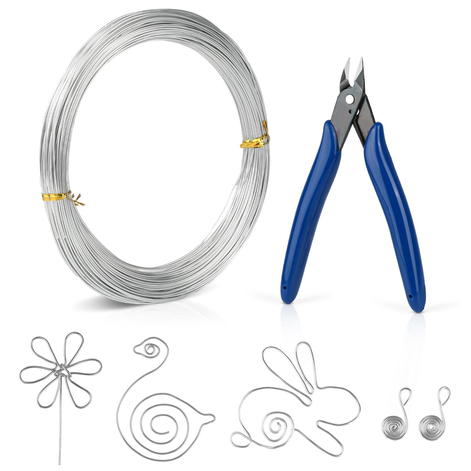 1mm Aluminum Craft Wire, 165 Feet/40M Bendable Metal Wire for Sculpting, Bike Modelling Skeleton Crafting Floral Making, Jewelry Making, Wire Weaving and Wrapping
