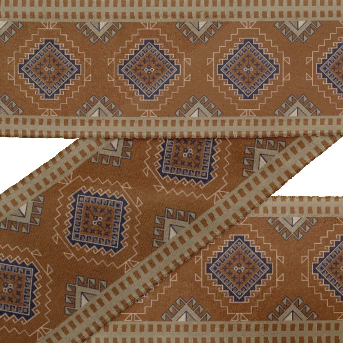 Blau Aztekisch Samtband 2 Zoll Breit - 9 Yards (ca. 8,2m) Bedruckte Borte Für Nähen & Crafts
