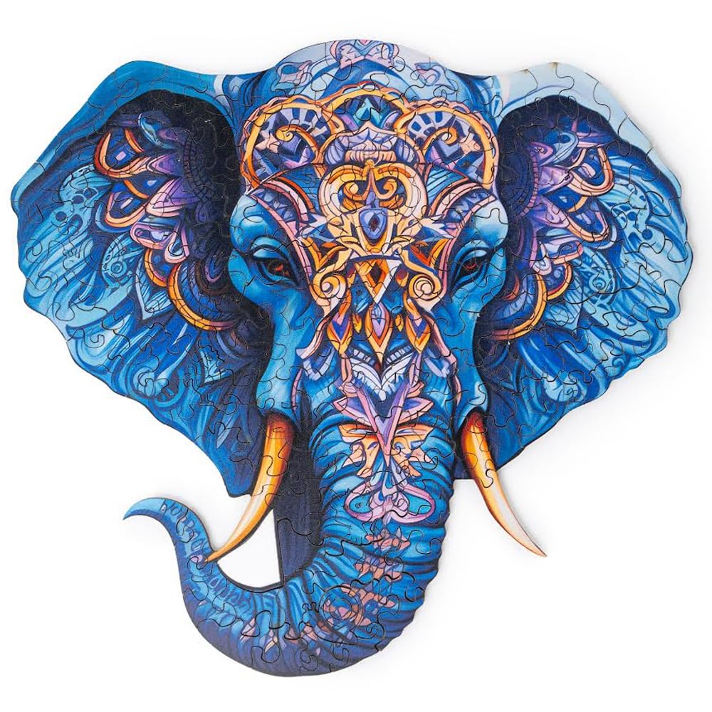 Recent Toys Wooden Jigsaw Puzzle Elephant for Adults and Kids.174 Piece puzzle - Image 2