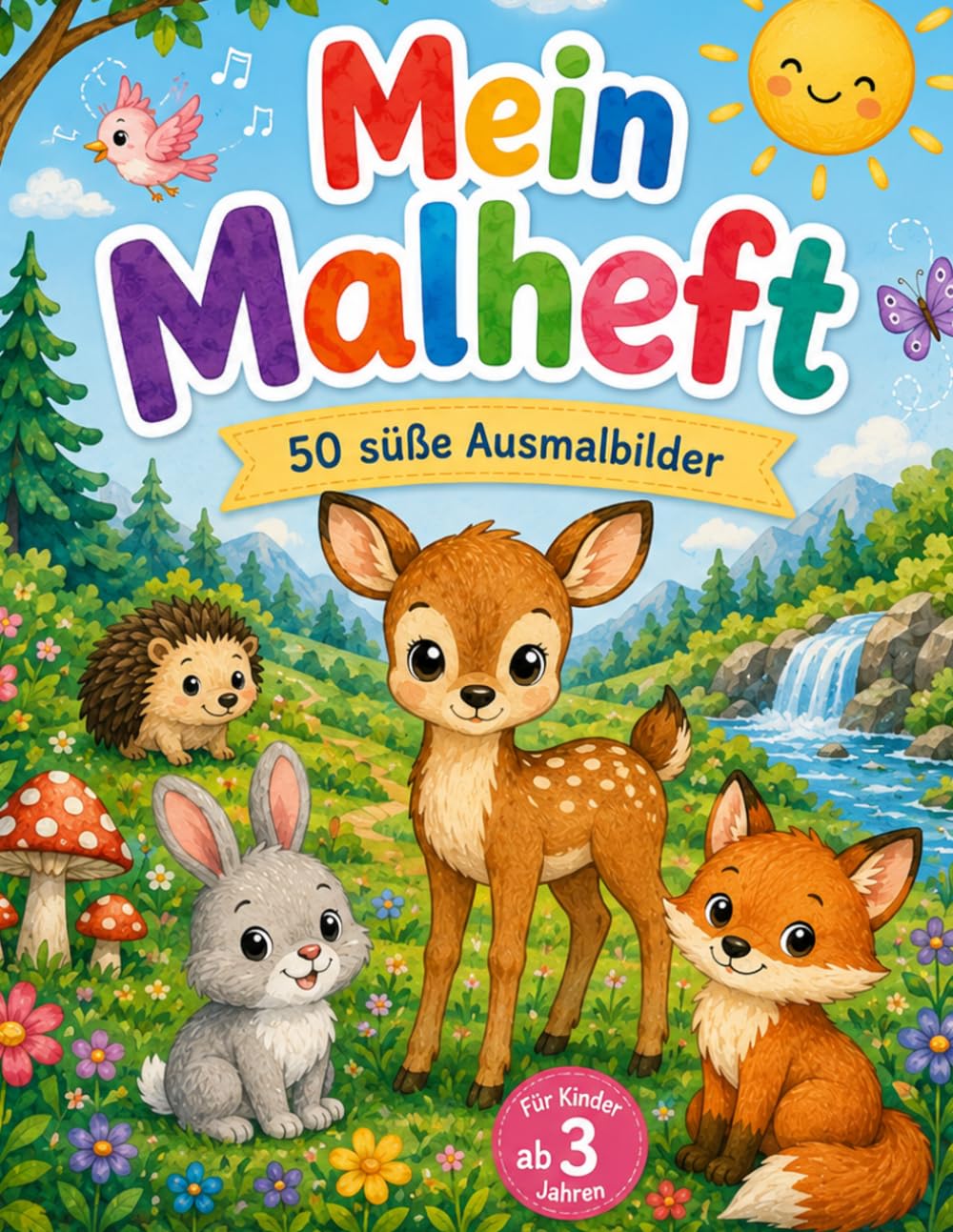 Mein Malhehft: 50 süße Ausmalbilder