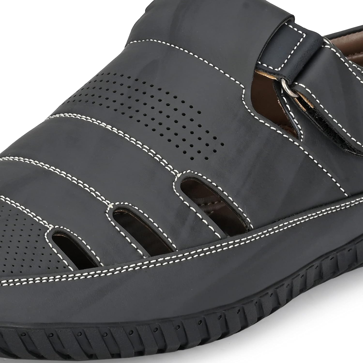 Centrino Men’s Sandals for Man | Stylish Fisherman Sandals with Cushioned Insole, Hook & Loop Strap, Comfortable Walking & Travel Sandal (2340) - Image 6