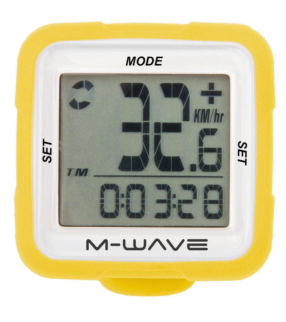 M-Wave Cicli Bonin Unisex Adult M-Wave 14 Silicone S/Fi Computer - Yellow, One Size