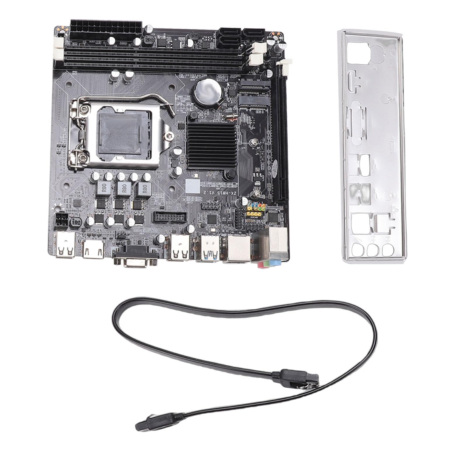 Tosuny Placa Base H81 LGA1150 Mini ITX, Placa Base para Computadora de Escritorio DDR3 de Doble Canal con Ranura M.2 NVMe, SATA 6Gb/s PCIe X16 Compatible con Procesadores Core I3 I5 I7