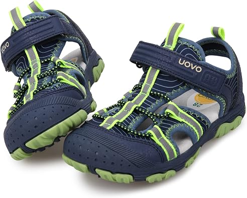UOVO Boys Sandals Kids Sandals Hiking Athletic Closed-Toe Beach Summer Sandals for Boys Quick-Drying