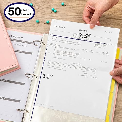 Miniatura 4 de COFICE Carpeta planificador de presupuesto y organizador mensual de facturas (11.5 x 12 x 2.5 pulgadas), libro de presupuesto con divisores de