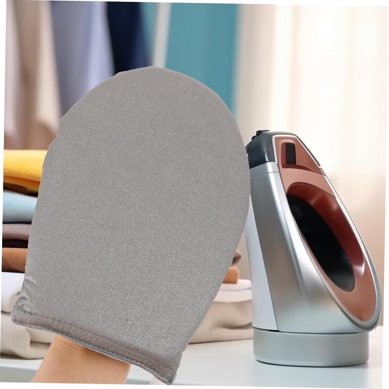 Garment Steamer Ironing Glove Reusable Protective Pad for Handheld Ironing Board Comfortable Fit for Clothing Steaming Random Color