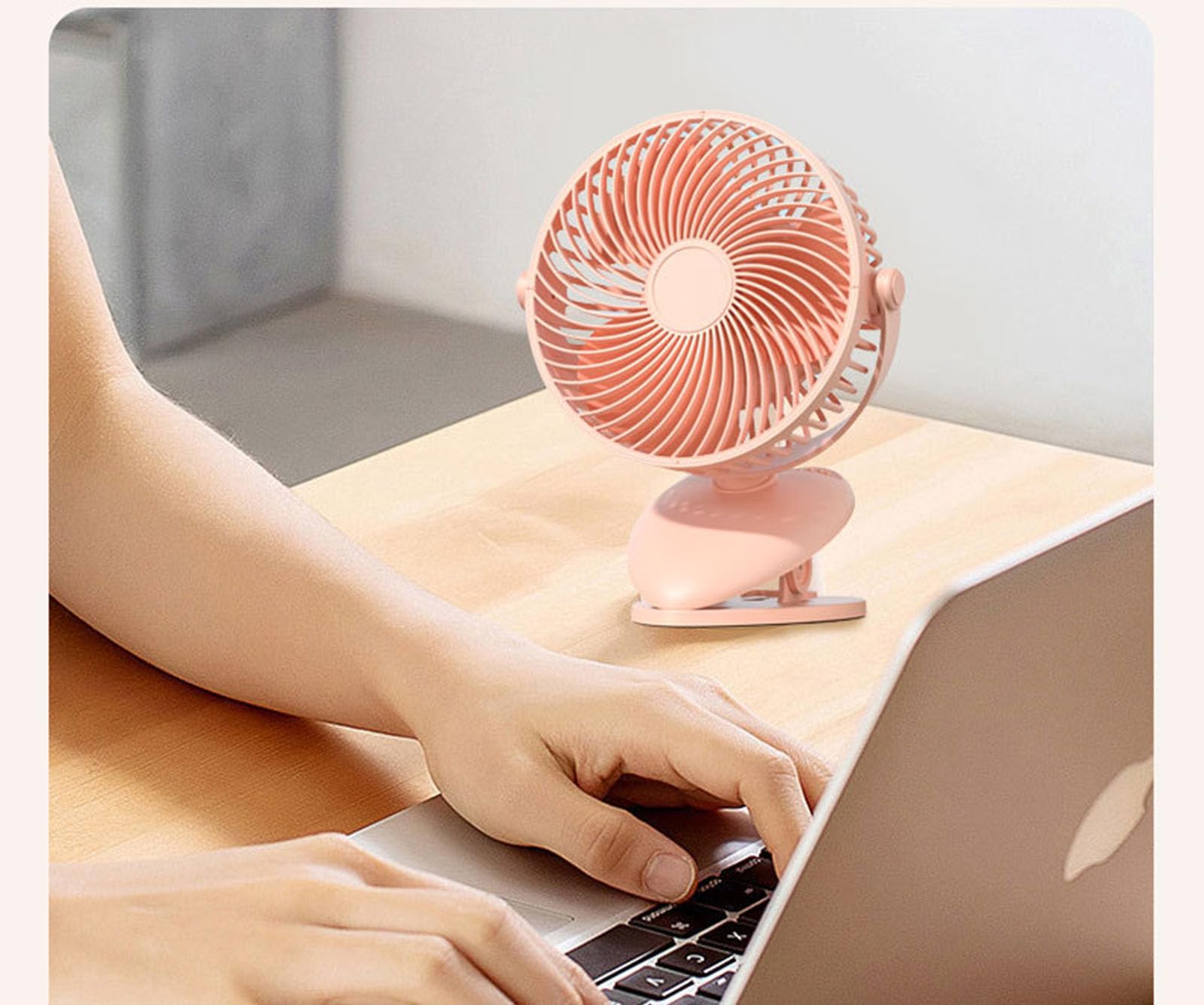 Ventilador con Clip, Ventilador para Cochecito De Bebé, Silencioso, Mini Ventilador con Clip De Refrigeración De 5 V, Ventilador con Clip para Cama, Ventilador De Escritorio,001,7in