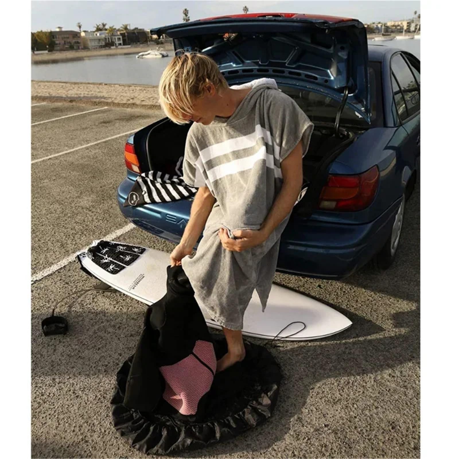 Neoprenanzug-Wickelunterlage Neoprenanzug-Wickeltasche, Matte, kompakt, faltbar, 2-in-1, wasserdichte Tasche, Nylon-Trockentaschen for Surfer, Bootsfahrer, Tauchen