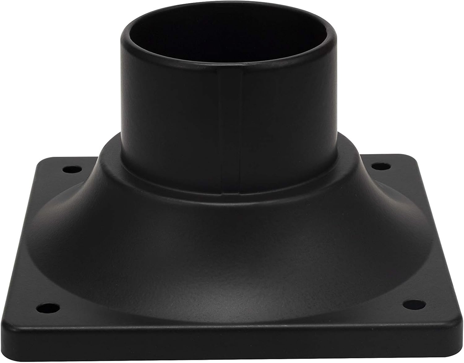 LIT-PaTH Outdoor Post Light Mounting Base, Pier Mount Base, 2-Pack, Black
