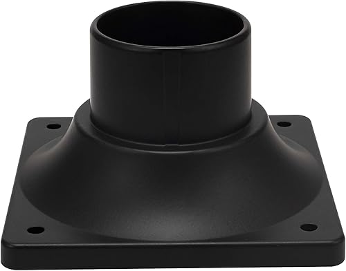 Miniatura 17 de LIT-PaTH Base de montaje de poste para exteriores, base de montaje en muelle con acabado negro mate, paquete de 2