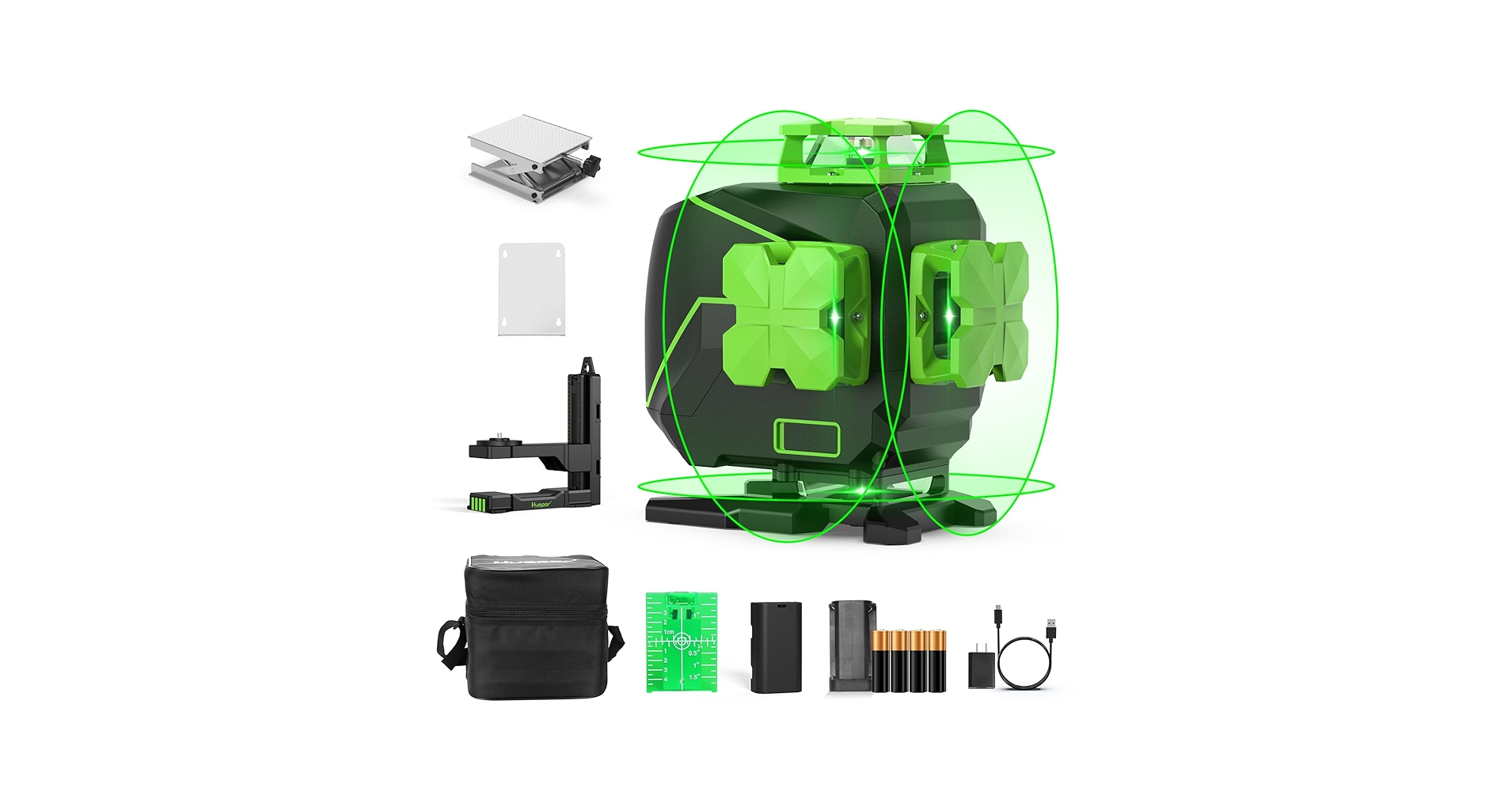 Huepar Laser Level 4 x 360° 16 Lines Self-Leveling Alignment