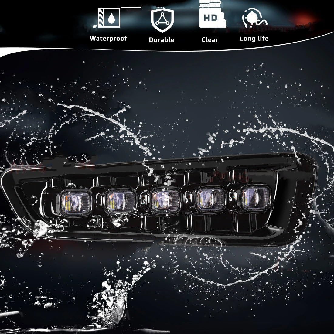 Faros Antiniebla Para Ford Para Raptor Para SVT Para F150 (2016-2020) Con Luces Diurnas LED DRL, Intermitentes Amarillos Accesorios 12V Coche Luces Antiniebla