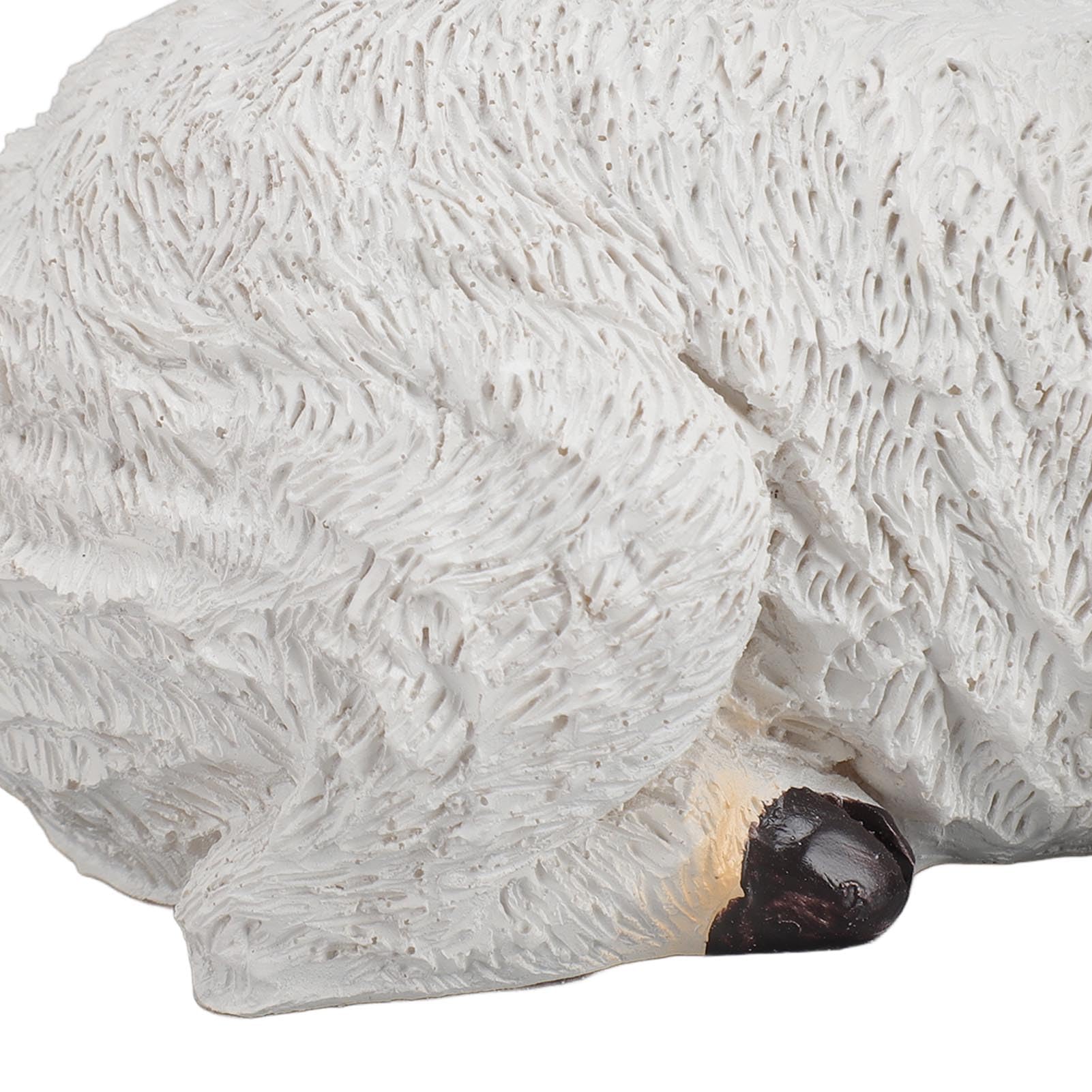 Jeffergarden Żywica Wielkanocna Figurka Mini Owiec Wielofunkcyjne Urocze Spreparowane Wodoodporne Figurki dla Małych Zwierząt do Wewnątrz na Zewnątrz (35x14x20,5 cm / 13,8x5,5x8,1 cala)
