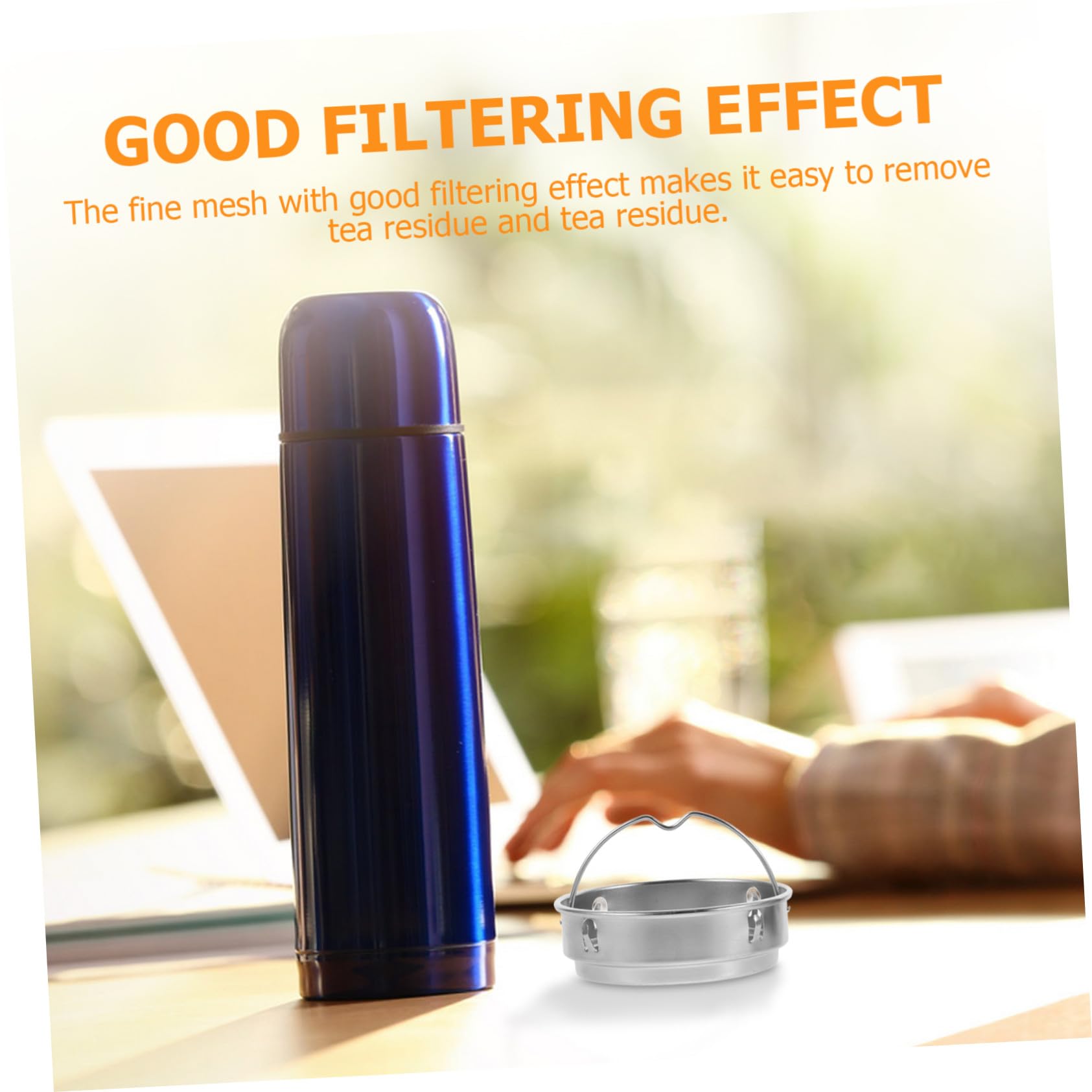 STOBAZA 2pièces Infuseur à Thé Acier Inoxydable Réutilisable Filtre à Maille Fine Compatible Avec Bouteilles Et Précis Pour Amateurs De Thé