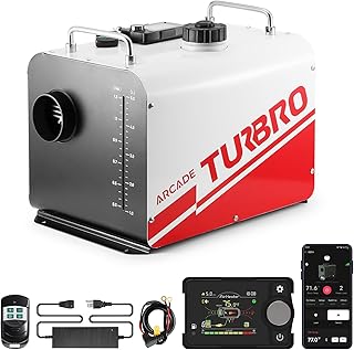 TURBRO 8kW Diesel Heater, 12V/24V/110V, All-in-One Parking Heater with Smart LCD, Remote and Bluetooth APP Control, Programmable Timer, Portable for RV, Camper, Truck, Boat, Tent, Garage, Shop, H8BP