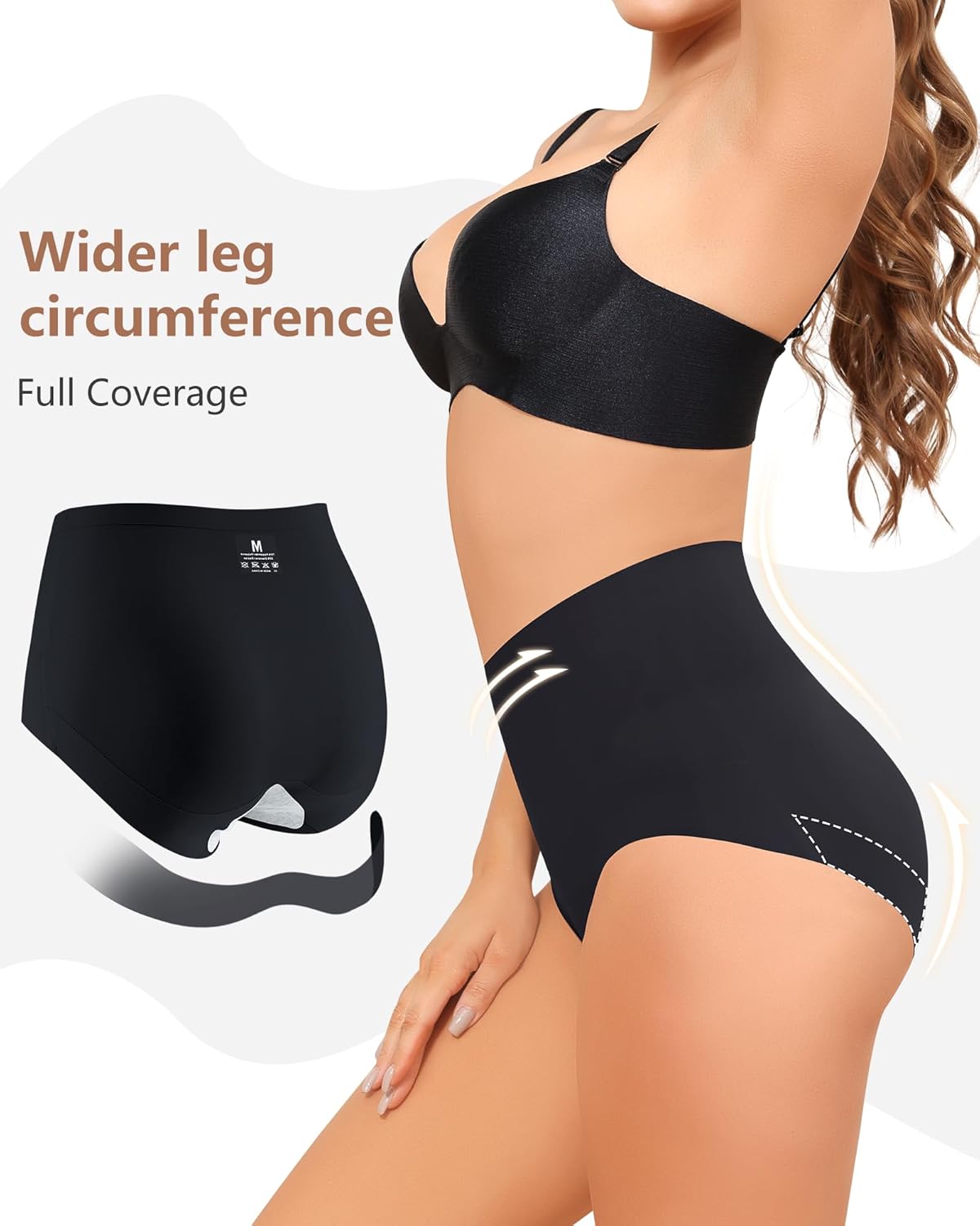 Seamless Underwear for Women High Waisted No Show Panties Full Coverage Briefs Invisible Soft 5 Pack S-XXL - Image 4